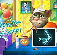Play Talking Tom Arm Surgery Game