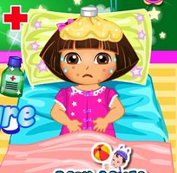 Play Dora Disease Doctor Care Game