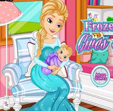 Play Frozen Elsa Gives Birth Game