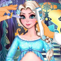 Play Pregnant Elsa Eye Care Game