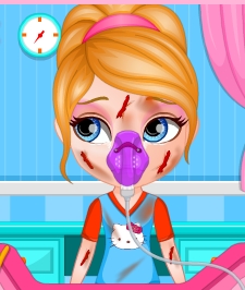 Play Baby Barbie Skateboard Accident Game