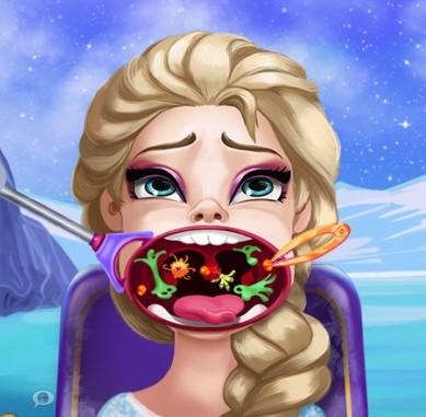 Play Elsa Throat Doctor Game