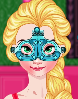 Play Elsa At Eye Clinic Game