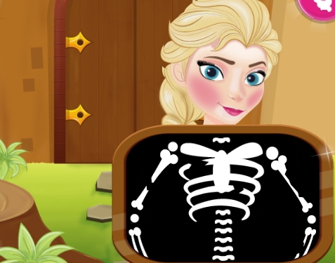 Play Pregnant Elsa bone repair Game