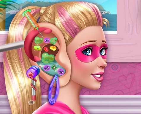 Play Super Barbie Ear Doctor Game