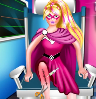 Play Super Barbie Knee Surgery Game
