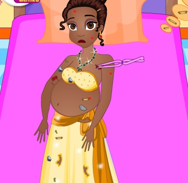Play Pregnant Tiana Accident Care Game