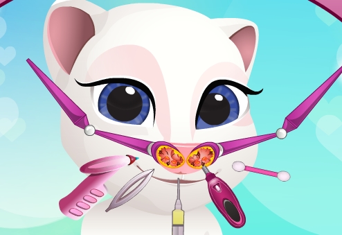 Play Baby Talking Angela Nose Doctor Game