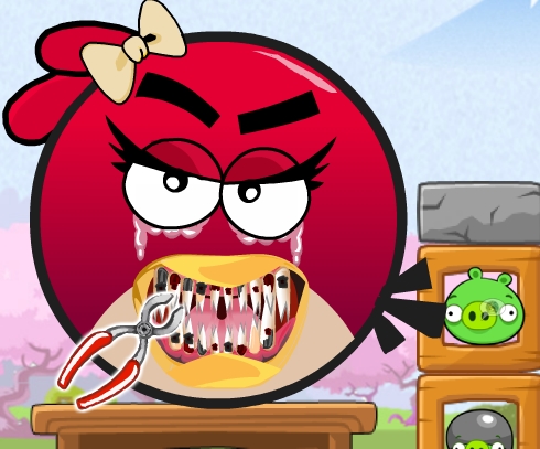 Play Angry Birds At The Dentist Game