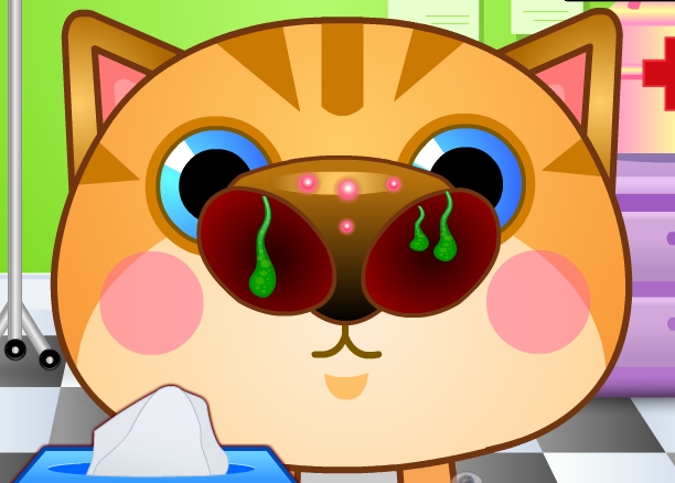 Play Doctor Cat Nose Game