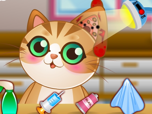 Play Doctor Care Cat Ear Game