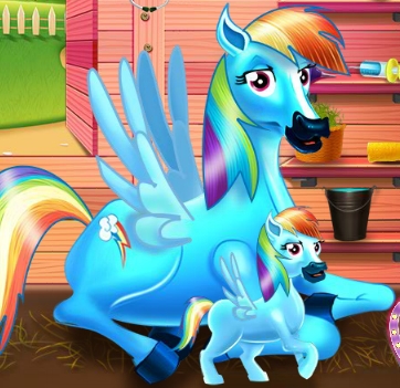 Play Rainbow Dash And The New Born Baby Game