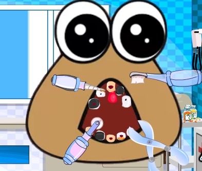 Play Baby Pou Dental Care Game