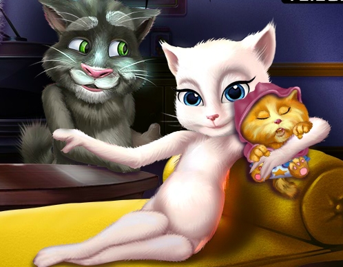 Play Talking Angela And The New Born Baby Game