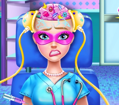 Play Super Barbie Brain Doctor Fun Game