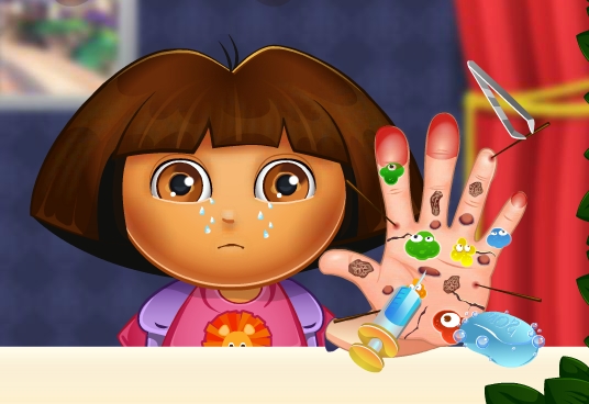 Play Dora Hand Treatment Game