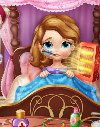 Play Sofia the First Flu Doctor Game