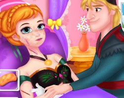 Play Frozen Anna Doctor And Makeup Game