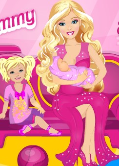 Play Barbie Becomes Mommy Game