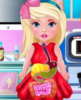 Play Little Princess Stomach Pain Game