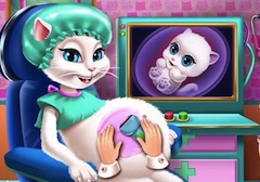 Play Kitty Pregnant Check Up Game