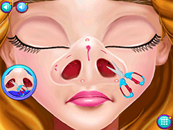 Play Cute Camryn Nose Treatment Game