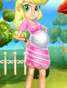 Play Applejack Baby Birth Game