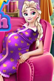 Play Pregnant Elsa Baby Birth Game