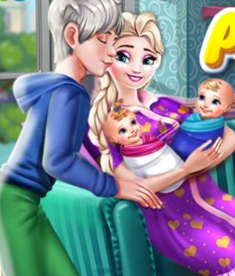 Play Pregnant Elsa Twins Birth Game