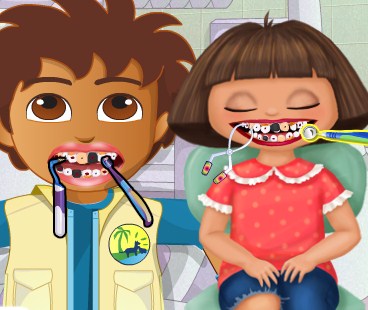 Play Dora and Diego At The Dentist Game