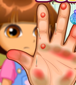 Play Dora Hand Doctor Caring Game