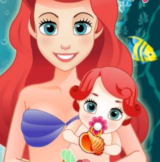 Play Mermaid Ariel Give Birth to a Baby Game