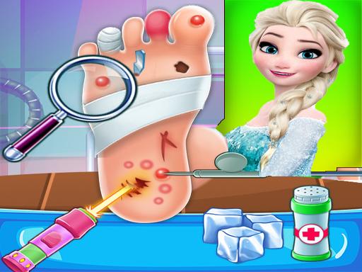 Play Elsa Foot Doctor Clinic Game