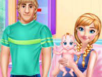 Play Pregnant Anna And Baby Care Game
